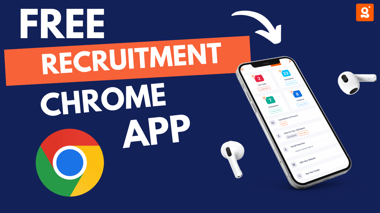 Cover image for the blog - Free Recruitment Chrome App which contains a screenshot of the phone app available.