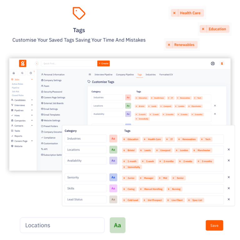 Frequently asked questions for Giig's custom recruitment CRM tagging, helping agency owners quickly understand how to build their database and bypass corporate data overload.