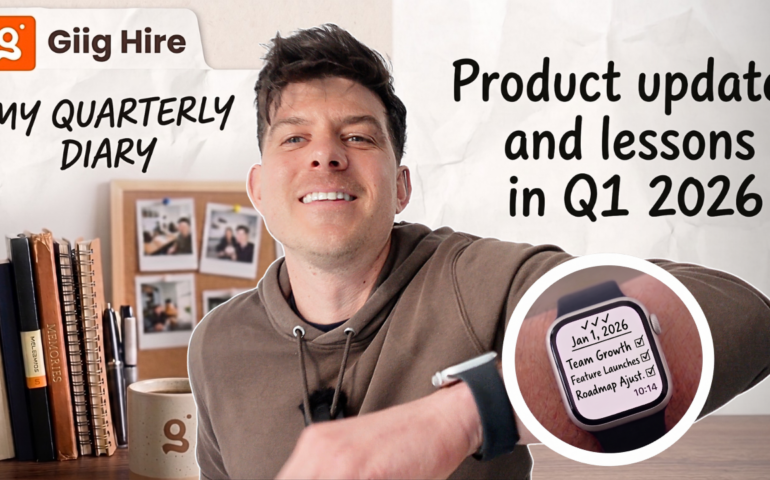 Image of Luke Pitkin in front of an office background with a text overlay that says Product Updates and Lessons in Q1