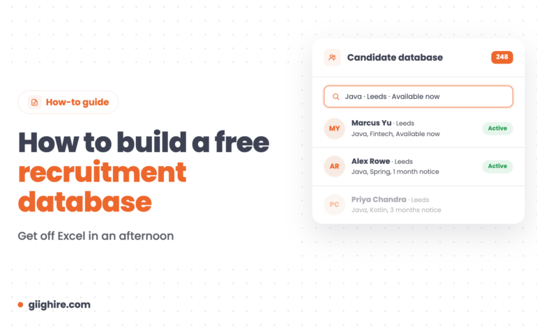 How to build a free recruitment database, with a candidate search card
